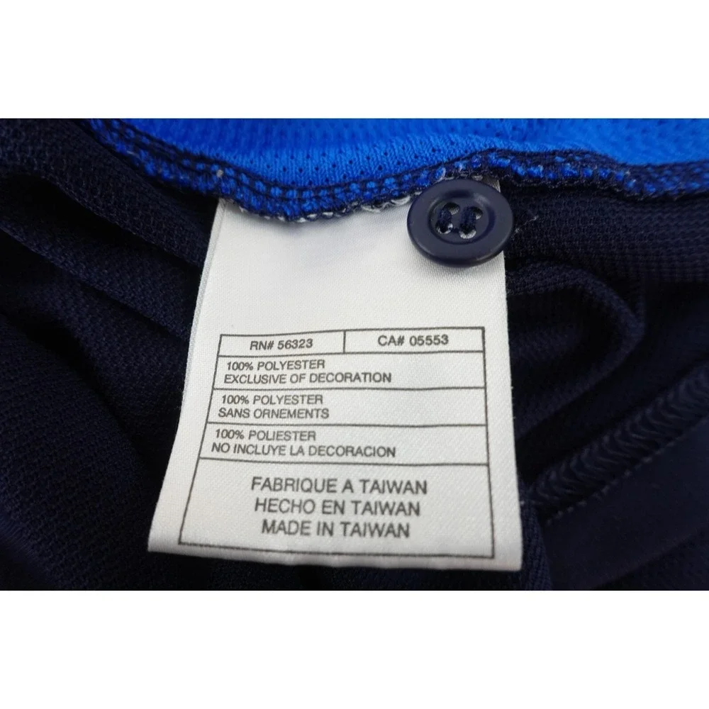 Nike Dri Fit Men's Size XL Blue Colorblock Short Sleeve Polo Shirt